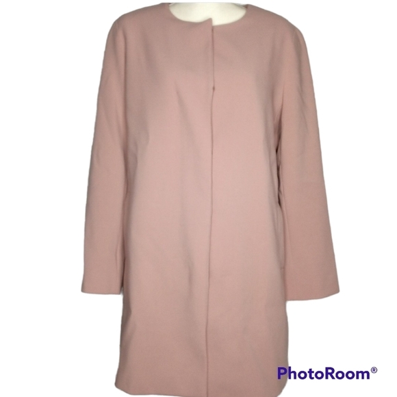 LAUREN RALPH LAUREN Light Pink Overcoat Sz L - Picture 5 of 8